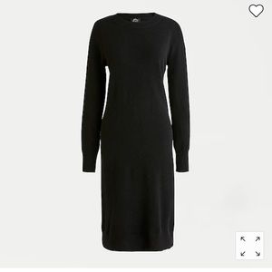 J Crew 100% Cashmere Black Long Sleeve Sweater Dress Size XS
